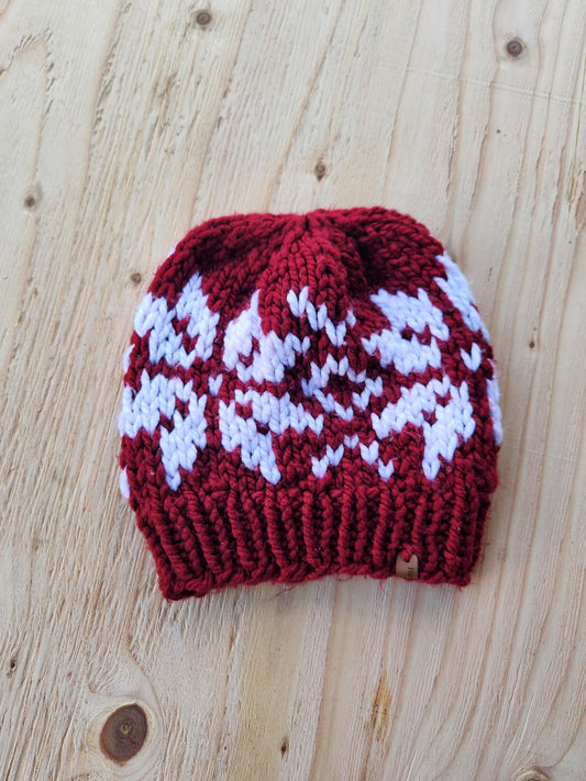 Red Snowflake Beanie