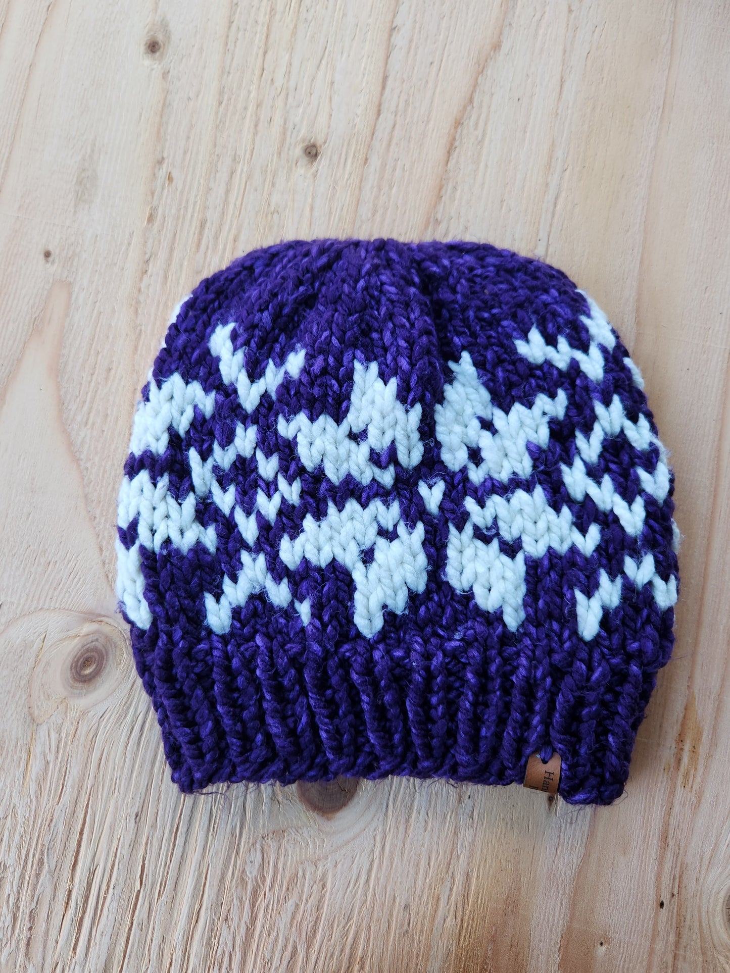 Purple Snowflake Beanie