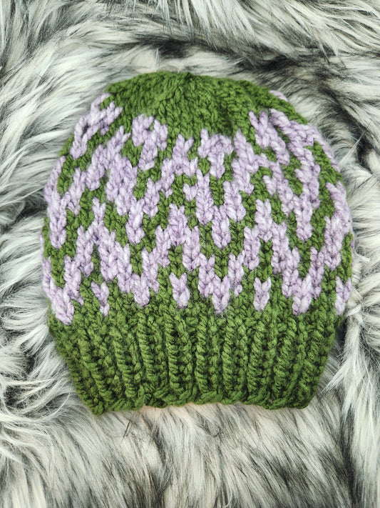 Acrylic Adult S/M ZigZag Beanie