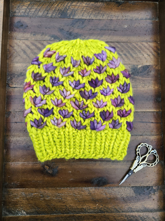 Lotus flower beanie Adult S/M